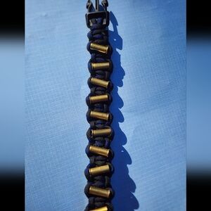 Handmade Spent 22 Bullet Ammo Paracord Bracelet (unisex)